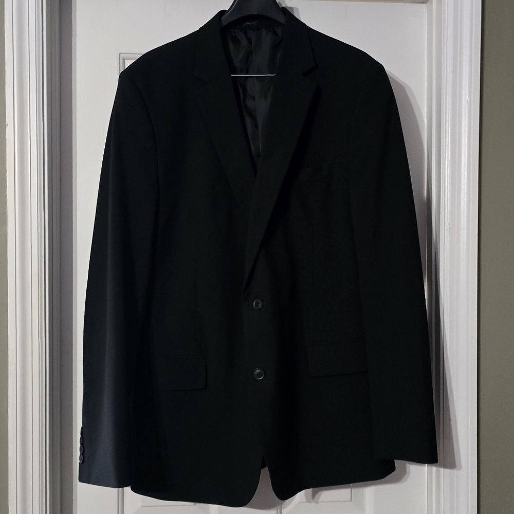 JF J. Ferrar CLASSIC Dress SPORT COAT JACKET BLACK 42L